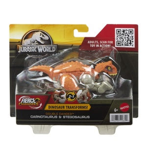 JURASSIC WORLD FIERCE CHANGERS DOUBLE DANGER DINOZAUR TRANSFORMABIL CARNOTAURUS SI STEGOSAURUS - Img 8