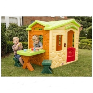 Little Tikes Casuta 'Picnic Pe Terasa' - Natural (Crem)