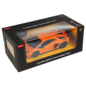 MASINA CU TELECOMANDA AVENTADOR SVJ PORTOCALIU SCARA 1 LA 14