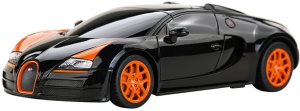 MASINA CU TELECOMANDA BUGATTI GRAND SPORT VITESSE NEGRU CU SCARA 1 LA 24 - Img 4