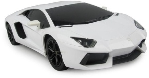 MASINA CU TELECOMANDA LAMBORGHINI AVENTADOR ALB CU SCARA 1 LA 24 - Img 4
