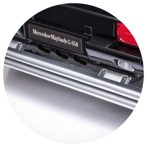 Masinuta electrica Chipolino SUV Mercedes Maybach G650 black cu scaun din piele si roti EVA - Img 7