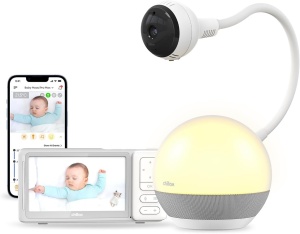Monitor Video Bebelusi Chillax Giraffe DM610, Full HD 1080p, Ecran 5 inchi, Camera 360 cu Gat Flexibil, Sleep Trainer, Lampa Veghe 8 Culori, Wi-Fi Dual-Mode