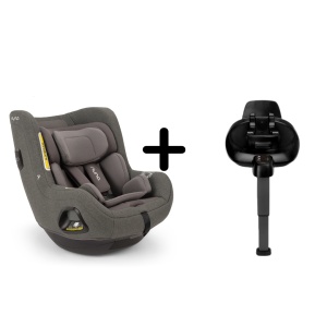 Nuna - Set Scaun auto rotativ i-Size TODL next Thunder, 40-105 cm + Baza isofix BASE next i-Size pentru TODL next