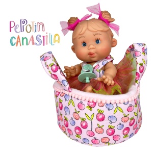 Papusa Nines D'Onil, Colectia Pepotin Canastilla, cu miros de vanilie, 21 cm - Img 2