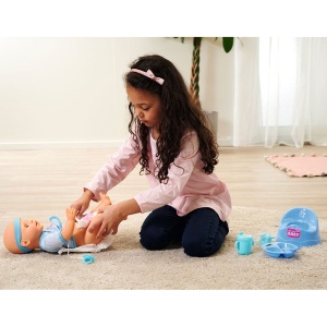 Papusa Simba New Born Baby, Baby Doll 43 cm cu accesorii albastru - Img 9