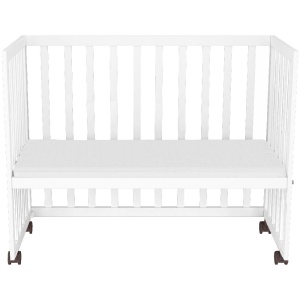 Patut copii din lemn co-sleeper Hubners Matei 94x46 cm alb - Img 7