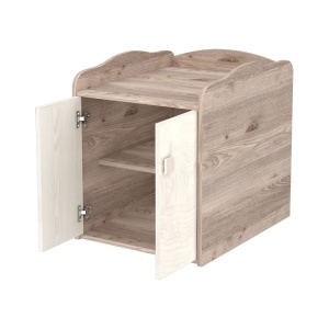 Patut copii transformabil din lemn cu 2 sertare Hubners Sofia Maxi Kombi 120x70 cm crem nisip - Img 3