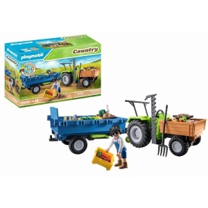 Playmobil - Tractor Cu Remorca Si Muncitor - Img 5
