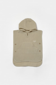 Prosop plaja - poncho copii din muselina absorbanta, Verde, BabyCosy