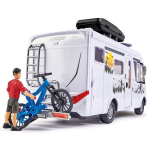 Rulota Dickie Toys Camper Hymer Camping Van Class B cu figurina si accesorii - Img 6