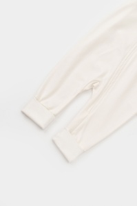 Salopeta cu fermoar Girafa, BabyCosy, 100% bumbac organic, Ecru