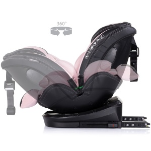 Scaun auto Chipolino Hypnotic I-Size 40-150 cm cu sistem Isofix si sezut rotativ pink marshmallow - Img 7