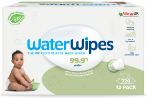 Servetele umede Biodegradabile Water Wipes Soapberry, 12 pachete x 60 buc, 720 buc