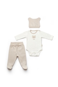 Set cadou nou nascut 5 piese, TeddyBear, BabyCosy, marime 0-3 luni