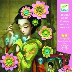 Set creativ Portrete cu flori din hartie, Djeco - Img 2