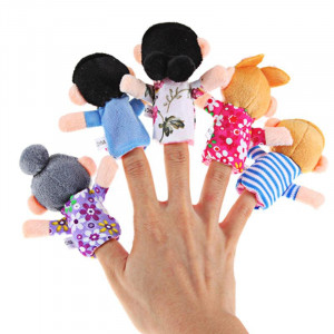Set de 6 marionete pentru degete - familie
