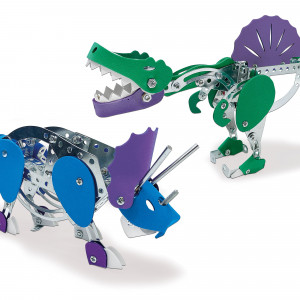 Set de jucarie pentru copii de construit dinozauri din metal - Img 2