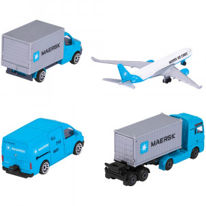 Set Majorette MAERSK Logistic cu 4 vehicule - Img 2