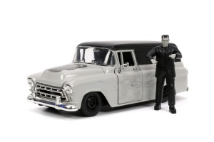 SET MASINUTA 1957 CHEVY SUBURBAN SI FIGURINA FRANKENSTEIN - Img 6