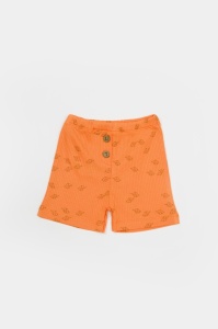 Set tricou cu pantaloni Printed, portocaliu, BabyCosy, 50%bumbac+50% modal