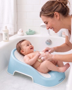 Suport pentru baie Soft Touch BabyJem, Bleu - Img 4