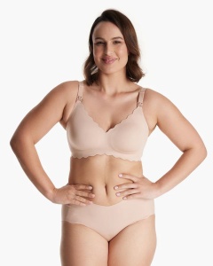 Sutien alaptare floral fara cusaturi cu sustinere Momcozy YN46 Skin S