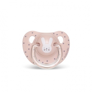 Suzetă anatomică +18 luni, iepuraș roz Hygge Suavinex