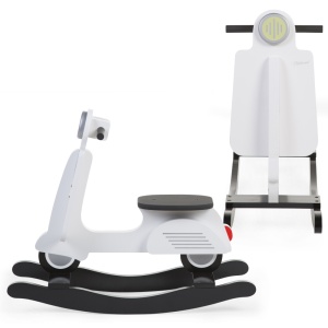 Balansoar Childhome Scooter, MDF Alb - Img 2