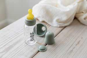 BIBS - Kit pentru set complet biberon din sticla anticolici, Baby Blue - Img 4