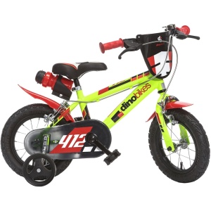 Bicicleta copii Dino Bikes 12" 412 galben - Img 1
