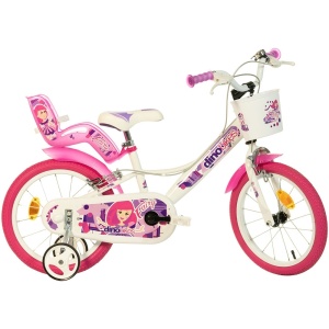 Bicicleta copii Dino Bikes 16' Fairy alb si roz - Img 1