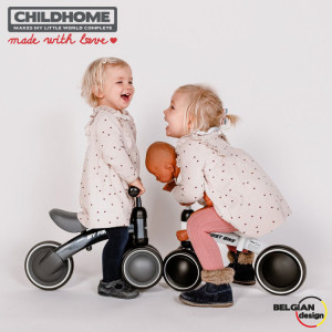Bicicleta echilibru Childhome 18-36 luni Metal, Gri - Img 7