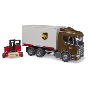 Bruder camion UPS Scania Super 560R si stivuitor - Img 3
