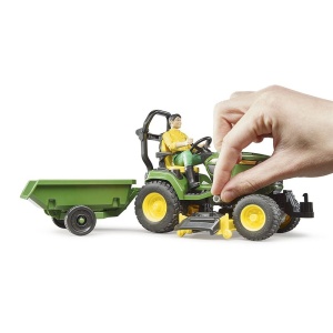 Bruder - Tractor Cu Remorca John Deere Si Gradinar - Img 2