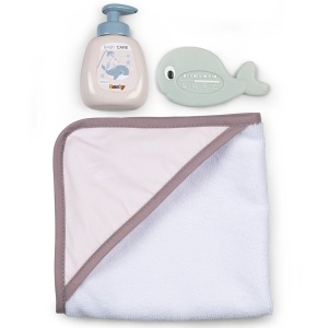 Cadita pentru papusa Smoby Baby Nurse Baleno Bath roz cu accesorii - Img 2
