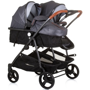 Carucior gemeni Chipolino Duo Smart 2 in 1 silver grey - Img 2