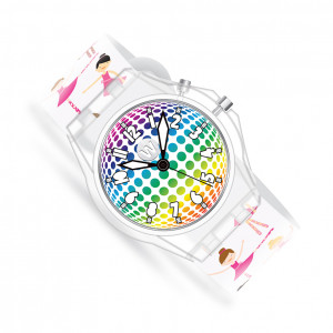 Ceas pentru copii, cu leduri, Glow, Balerina - Img 1