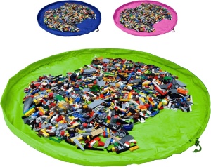 Covoras de joaca si saculet de jucarii 2 in 1 - Verde