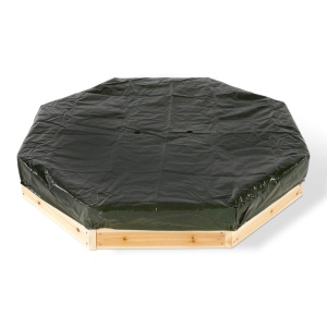 Cutie hexagonala din lemn pentru nisip Treasure Beach 104x104 cm, cu prelata - Img 2