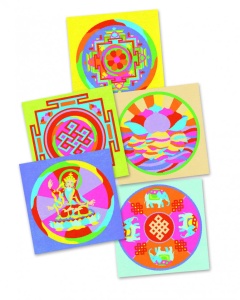 Joc cu nisip colorat Djeco Mandala tibetana - Img 2