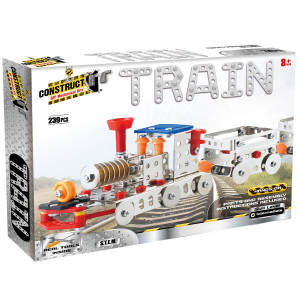 Kit STEM Locomotiva cu aburi și doua vagoane, nivel intermediar - Img 1