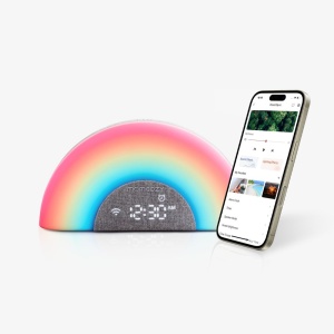 Lampa de veghe curcubeu Smart Momcozy cu lumina reglabila, sunet si aplicatie - Img 3