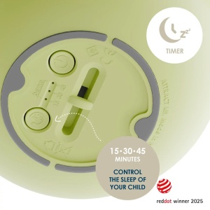 Lampa de veghe Nosiboo Zigg antrenor de somn pentru copii cu lumina rosie si temporizator Sage - Img 3