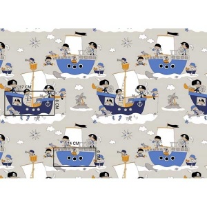 Lenjerie patut Hubners Pirati 4 piese - Img 2