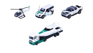 MAJORETTE SET 4 MASINUTE DE POLITIE DUBAI METALICE MERCEDES AMG 7.5CM - Img 2