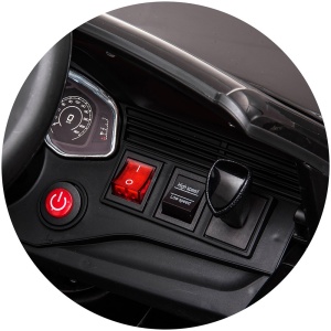 Masinuta electrica Chipolino Audi RS Q8 cu scaun din piele si roti EVA black - Img 7