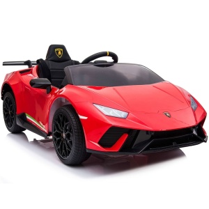 Masinuta electrica Chipolino Lamborghini Huracan red cu scaun din piele si roti EVA - Img 12