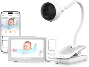 Monitor Video Bebelusi Portabil Chillax Giraffe DM688 Pro Max, Full HD 1080p, Ecran 5 inchi, Camera Wireless cu Acumulator si Clema, Wi-Fi Dual-Mode