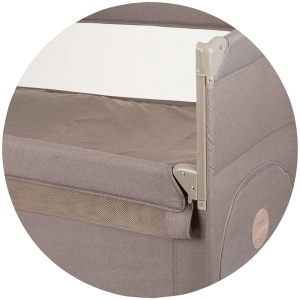 Patut pliabil Chipolino Relax macadamia linen cu laterala culisanta - Img 5